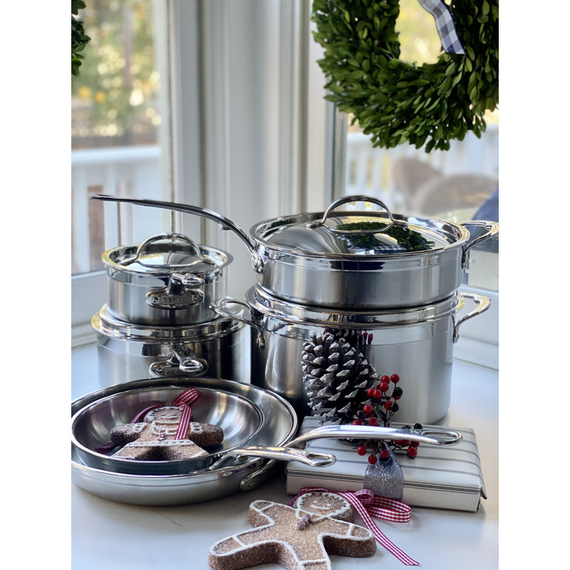ProBond 10-Piece Stainless Steel Non-Stick Cookware Set