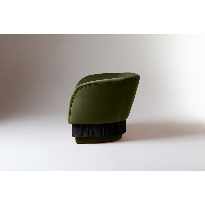 La Folie Barrel Chair, Kiwi Velvet