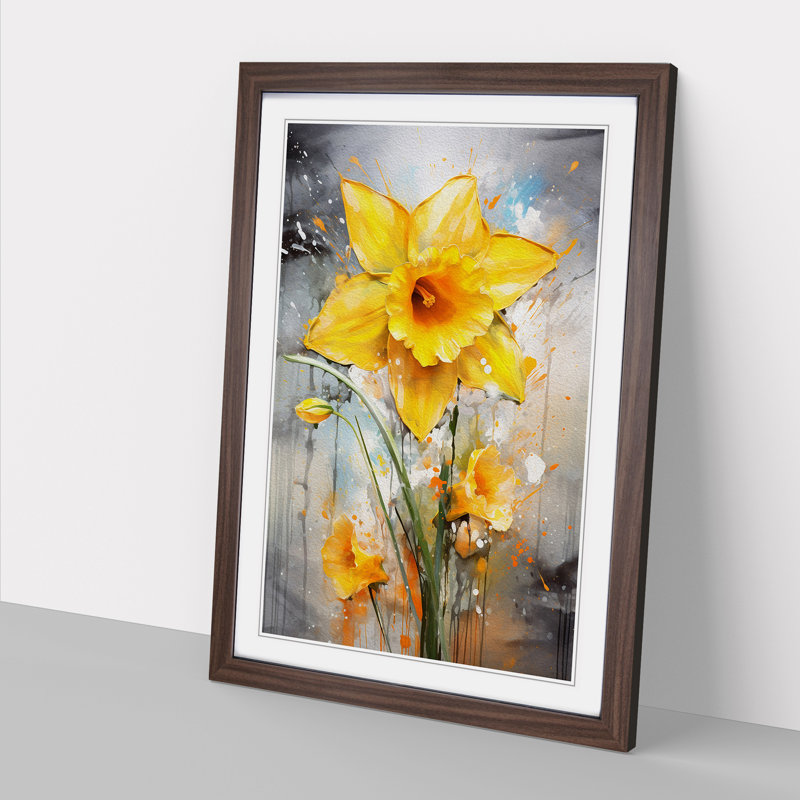 Single Picture Frame Print on Wood, 34cm H x 25cm W, Walnut Framed
