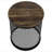 Natural and Black Drum Base Accent Table