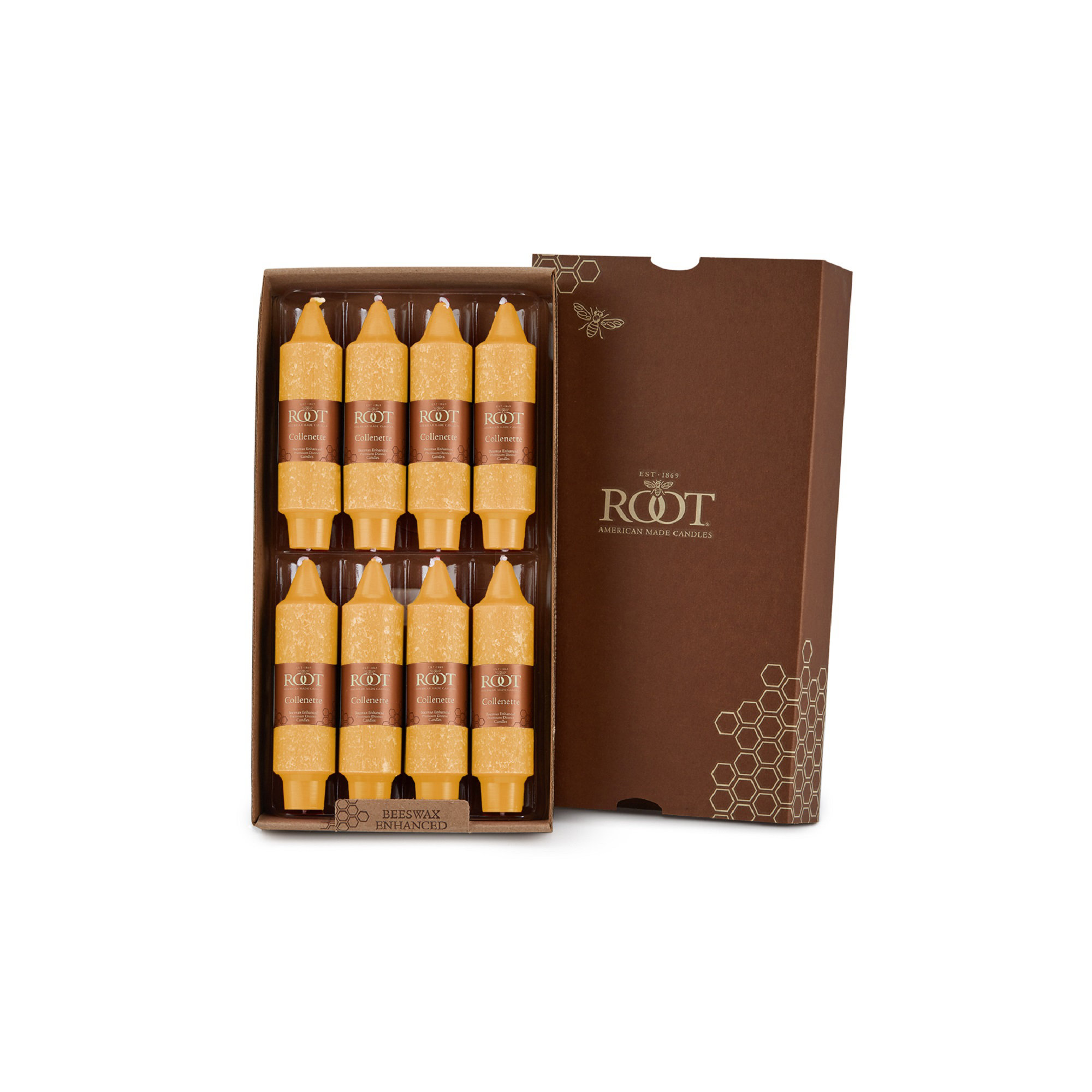 Unscented Taper Candle, Butterscotch