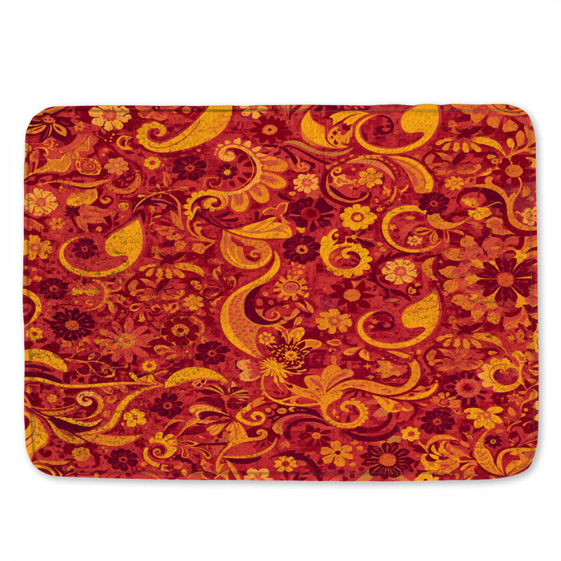 Tapis de bain Vibrant Floral Swirls, 34 po L x 21 po L