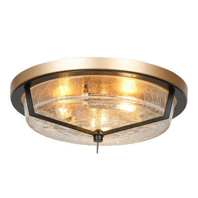 Vauxhall 3-Light 15'' Glass Flush Mount Light