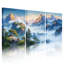 Paysage de montagne, reproduction d'art sur toile tendue sur toile (ensemble de 3)-118681265