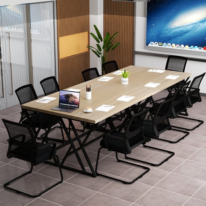 4PCS 59'' Computer Desk Large Industrial Home Office Desk w/Heavy-duty Metal Frame