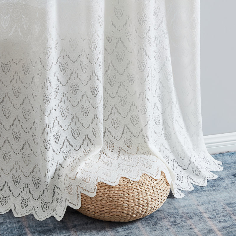 Tillie Semi Sheer Pair, Ivory, 54" W x 96" L