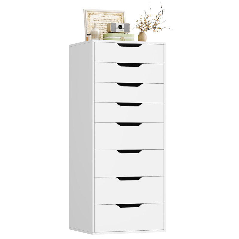 Commode 8 tiroirs Rietsch, Blanc
