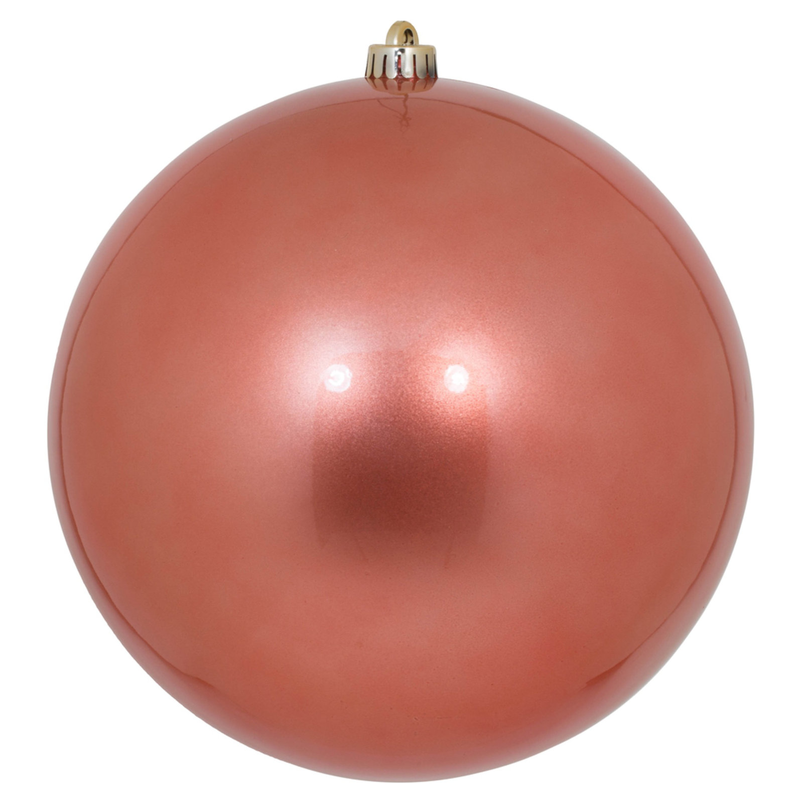 Holiday Solid Ball Ornament, Coral, 8" H x 8" W x 8" D