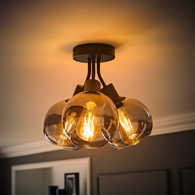 Dejuane Glass Semi Flush Mount