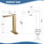 Robinet de lavabo vasque à poignée simple en laiton massif 12 "H-94592378-65301255
