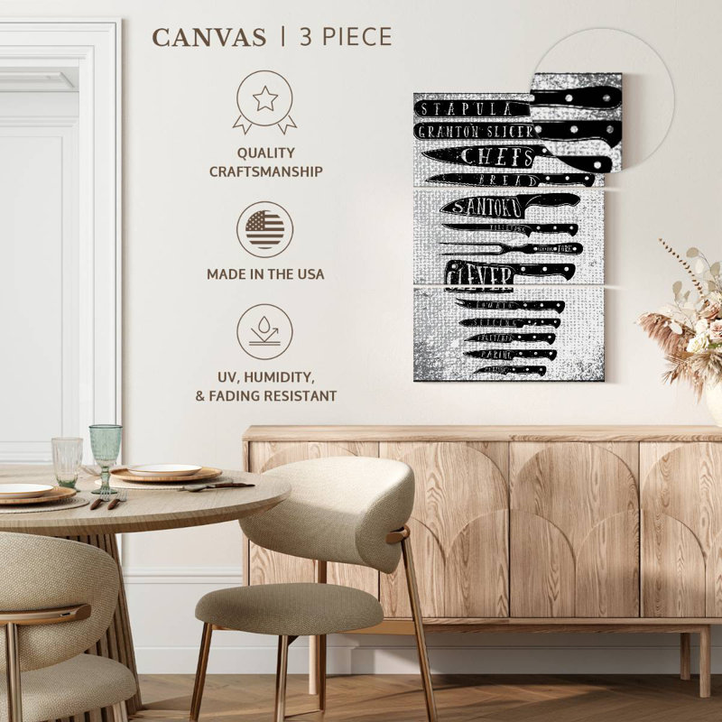 Guide des couteaux, H 38 po x l 24 po