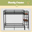Full Size Bunk Bed With LED Light And Charging Socket-710079950