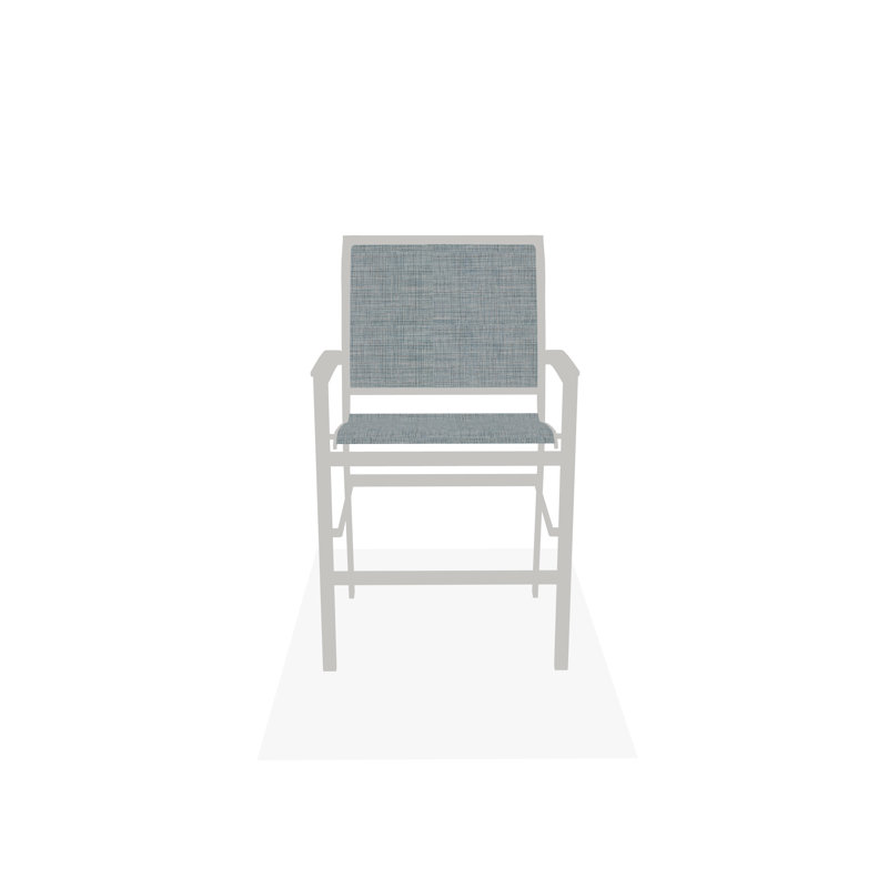 Chaise de café empilable en aluminium Bazza, Neige, Breloque