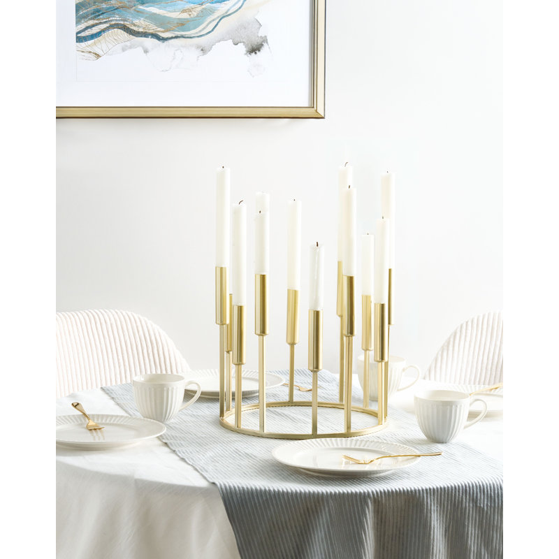 TRAFARIA 26Cm Metal Tabletop Candelabra