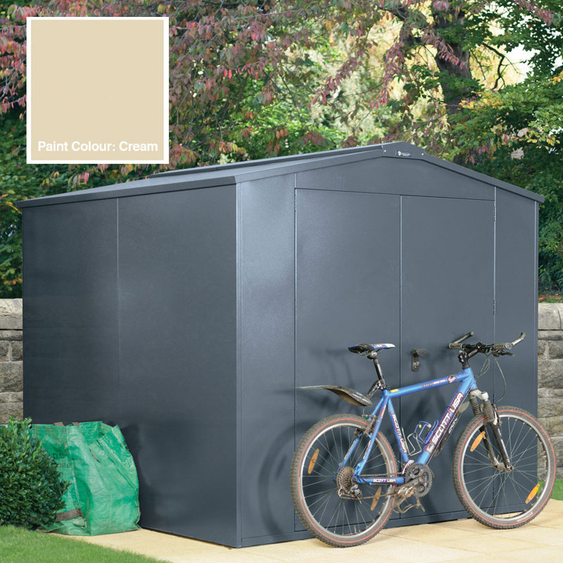 Gladiator 7 ft. W x 7 ft. D Apex Metal Shed, Ivory