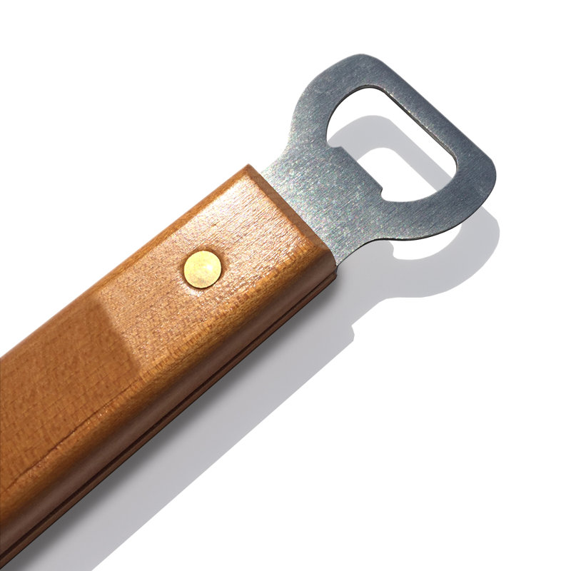 Heavy-Duty Stainless Steel BBQ Tool Set with Maple Handles