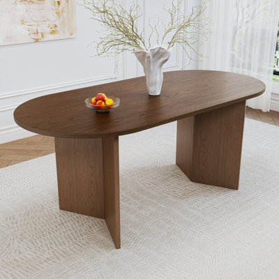 Caia 67" Solid Oak Oval Dining Table