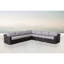 Ensemble modulaire d'extérieur 7 pièces avec coussins en mousse de 5 po d'épaisseur, structure en aluminium antirouille, conception modulaire réversible de l'eau et des housses