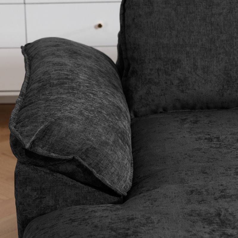 Canapé modulaire en L Cozy Modern, Noir