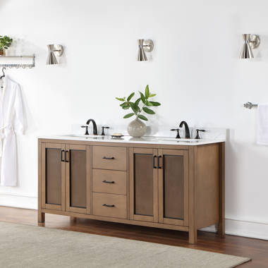 EA2- 60'' Double Sink Ash Grey Modern Bathroom Vanity W/6 Drawers and –  Elsa Bath Inc