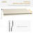 Outsunny 13' X 10' Retractable Awning, Patio Awning Sunshade Shelter With Manual Crank Handle, 280Gsm UV Resistant Fabric And Aluminum Frame For Deck, Balcony, Yard, Beige And White