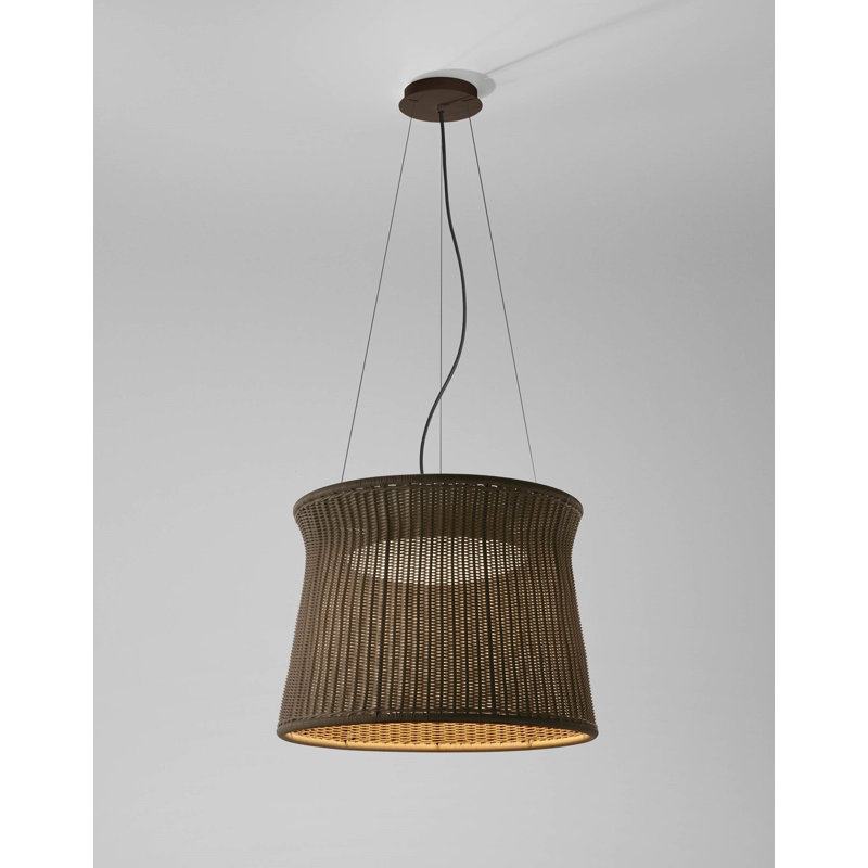 Luminaire suspendu 1 lumière DEL Syra, Graphite brun, À brancher