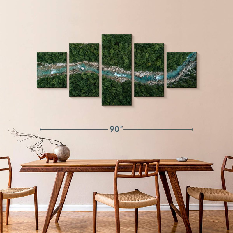 Flowing Forest River, 42" H x 92" W