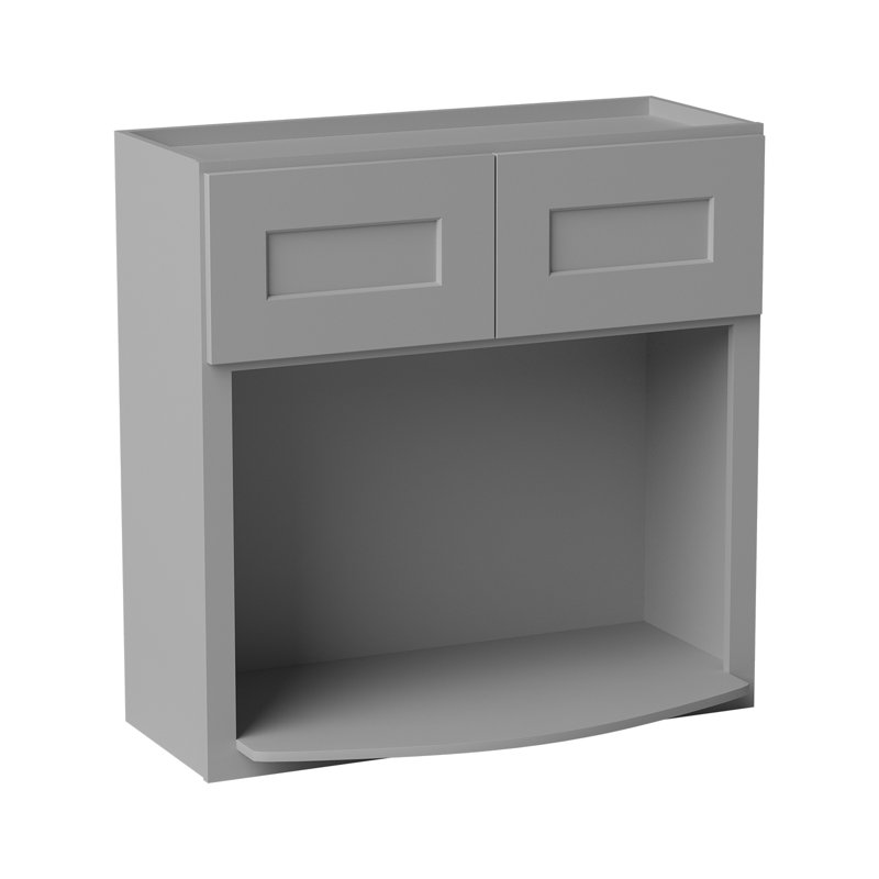Armoire murale à micro-ondes, Gris, L 30 po x H 30 po x P 17 po