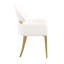 Chaises à accoudoirs 2 pièces style contemporain en acier inoxydable-1049262191