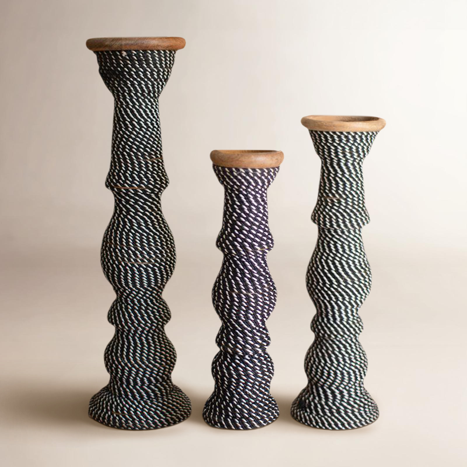 Ryker Wood Candlestick Holder