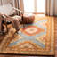 Tapis oriental gris foncé / orange / beige en laine touffeté à la main Cranmore-20196997