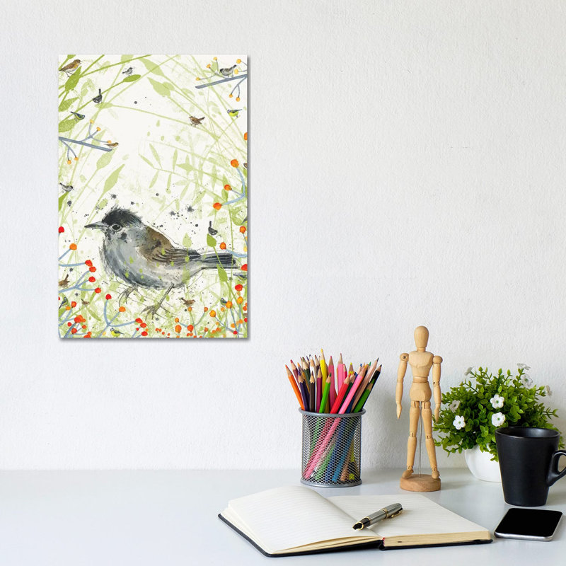 Warbler by Michelle Campbell - Wrapped Canvas Gallery-Wrapped Canvas Giclée, 20.32 cm H x 30.48 cm W