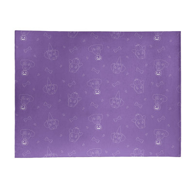 Tapis de zone mauve fait main