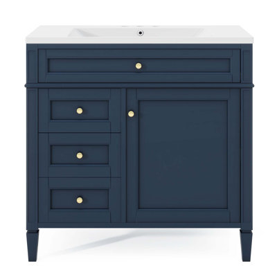 Meuble-lavabo simple 36 po avec plateau en résine Doralynn