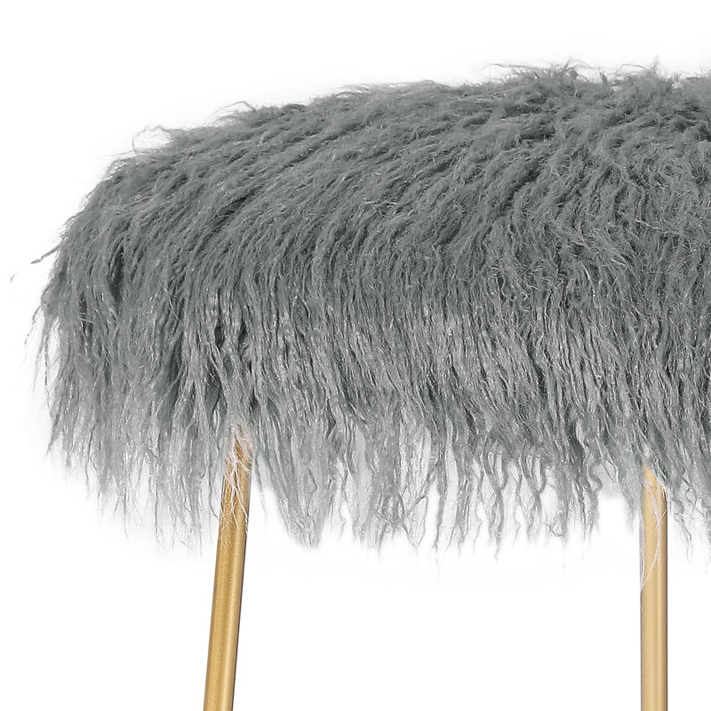 Tabouret de coiffeuse Penne, Gris