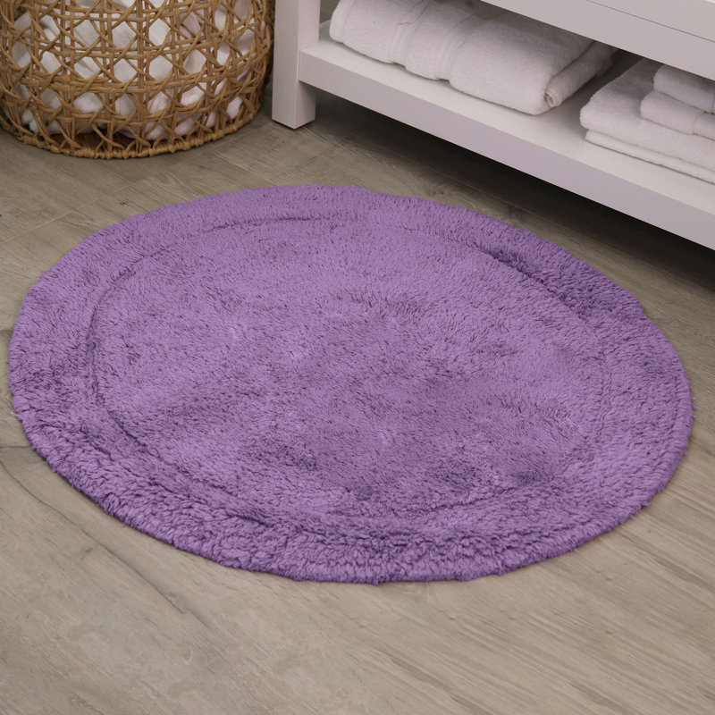 Tapis de salle de bain, Mauve, Rond 30 po