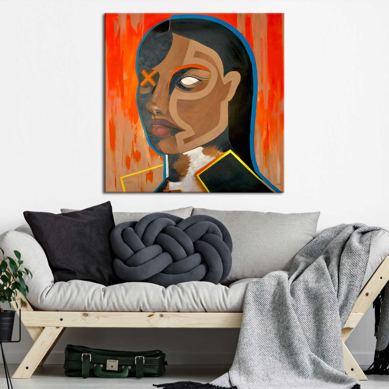 «Fearless (Square)» par Cassie Studios - Peinture, Toile tendue, H 18 po x l 18 po x P 1 po