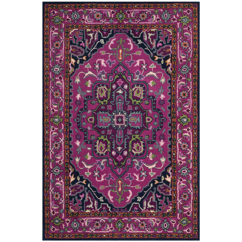 Blokzijl Hand Tufted Wool Oriental Rug, Rectangle 4' x 6'