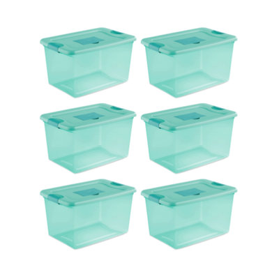 64 qt Plastic Storage Tote Set