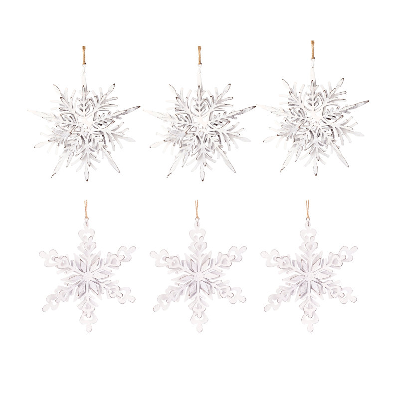 Cintre en fer en forme de flocon de neige, boules de Noël décoratives à suspendre pour des décorations de fêtes