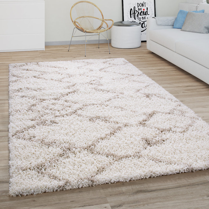 Brazoria 100% Polypropylene Cream/Black Outdoor Rug, Rectangle 120 x 170cm