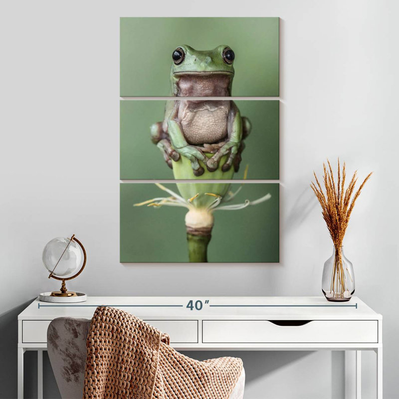 Brampt Frog On A Lotus Flower, 32" H x 20" W