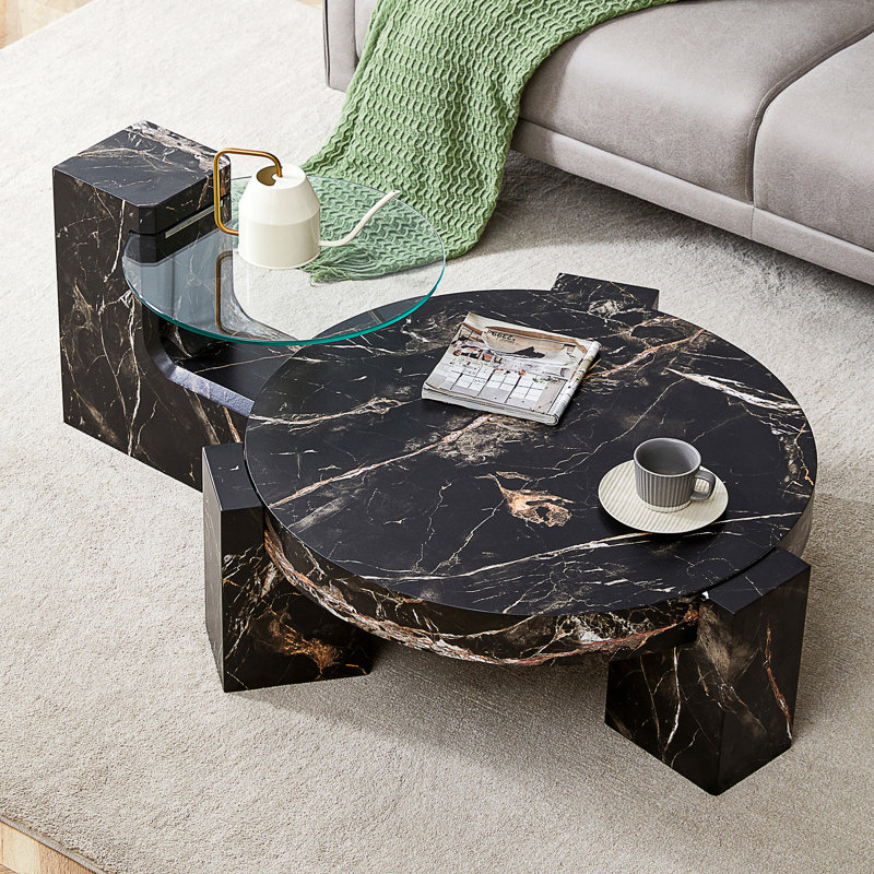 Detachable Double-Decker Coffee Table With Stylish Design, Perfect For Flexible Space Utilization And Versatile Use In Any Room