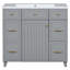 Ensemble de meuble-lavabo simple 18 po avec plateau Wania