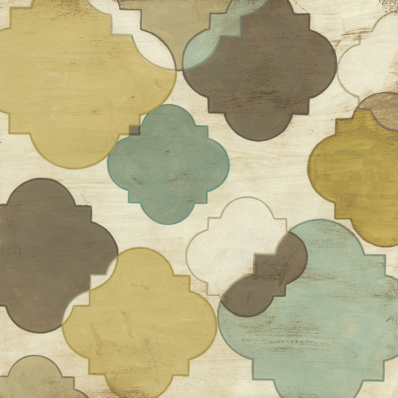 Quatrefoil Overlay IV by June Erica Vess - Wrapped Canvas Painting, 30cm H x 30cm W