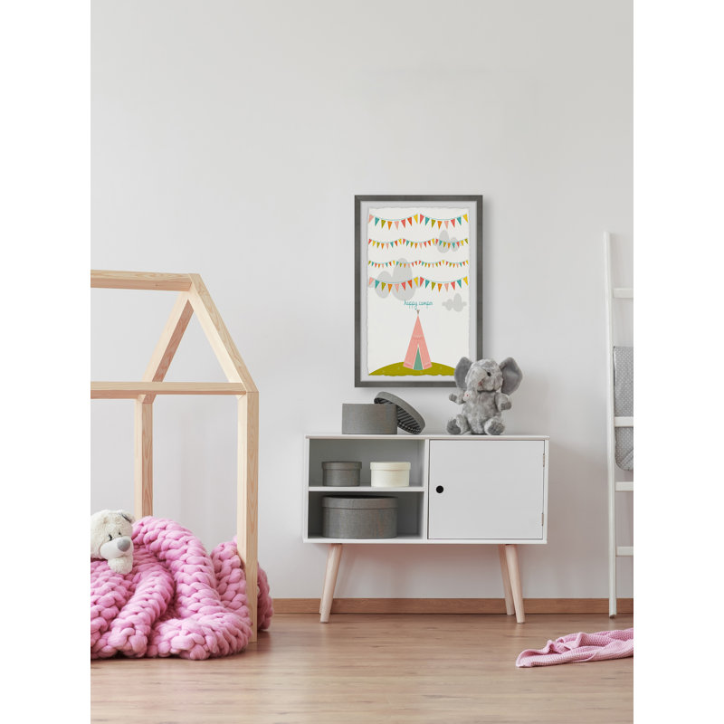 Branden Branden Pink Tee Pee by Karen Zukowski - Single Picture Frame Print, 45cm H x 38cm W