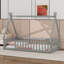 Lit plateforme simple en forme de tente avec lattes de garde-corps Design-118309724