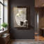 Art mural luxueux avec verdure hydroponique de luxe avec lumière - décor de vestibule-751523159-751523240