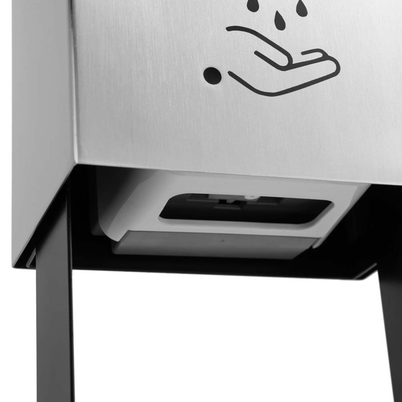 Distributeur de désinfectant sans contact pour table Luxe - 21 po, nickel satiné, Powermist