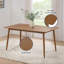  Ensemble de table de salle à manger 3 pièces pour 4 personnes avec bancs Furniture - Table de cuisine en bois massif de 59 po et deux sièges de banc de 46 po - Mobilier moderne de style Mid-Century pour salle à manger ou cuisine (pacane)-1386052503